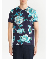 Etro Floral Print Crew Neck T Shirt