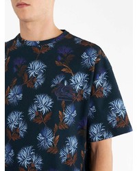 Etro Floral Print Pegaso Embroidered T Shirt