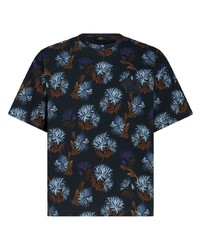 Etro Floral Print Pegaso Embroidered T Shirt