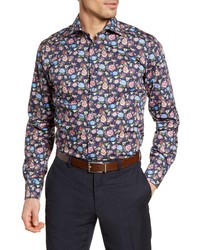 Eton Contemporary Fit Floral Dress Shirt