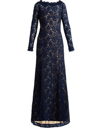 Oscar de la Renta Corded Floral Lace Gown