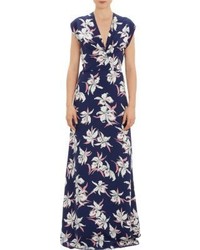 Marni Floral Print Cap Sleeve Gown