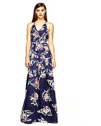 Phoebe by Kay Unger Floral Silk Bamboo Organza Gown