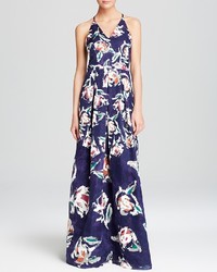 Kay Unger Gown V Neck Floral Organza Ball