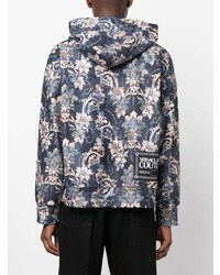 VERSACE JEANS COUTURE Floral Print Drawstring Hoodie