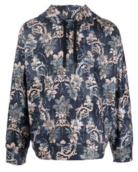 VERSACE JEANS COUTURE Floral Print Drawstring Hoodie