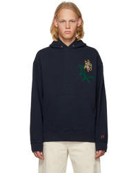 President’S Navy Embroidered Flower Hoodie