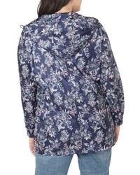Evans Plus Size Floral Print Rain Jacket