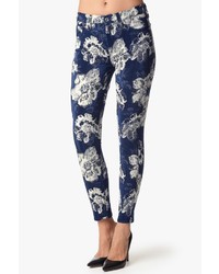 Navy Floral Jeans