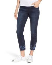 Jag Jeans Amelia Embroidered Slim Ankle Jeans
