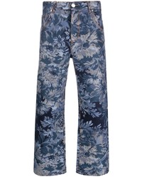 Etro Floral Jacquard Wide Leg Jeans