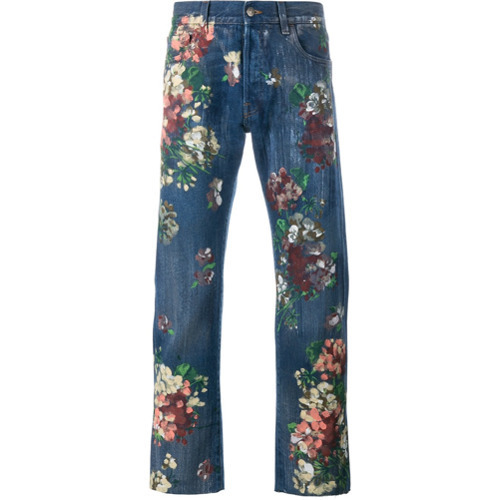 Gucci Floral Painted Jeans, $1,162 