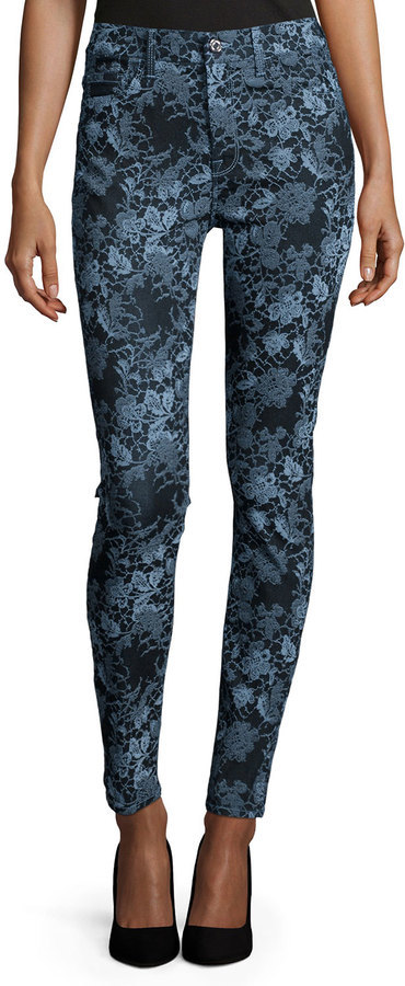 7 for all mankind floral jeans