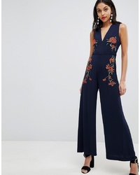 Finders Keepers Finders Embroidered Floral Jumpsuit