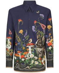 Dolce & Gabbana Abstract Print Long Sleeve Shirt