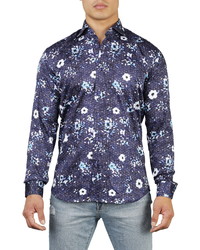 Maceoo Fibonacci Floral Cotton Button Up Shirt