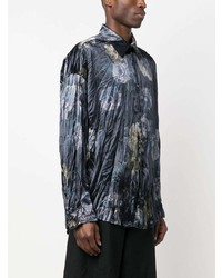 Acne Studios Floral Print Crinkled Shirt