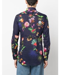 Etro Floral Print Log Sleeve Shirt