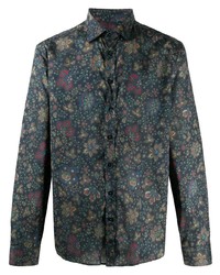 Etro Long Sleeved Floral Print Shirt
