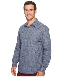 Perry Ellis Midnight Floral Shirt Long Sleeve Button Up