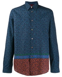 PS Paul Smith Print Panelled Shirt