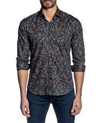 Jared Lang Trim Fit Floral Button Up Shirt