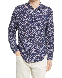 Kato Trim Fit Floral Button Up Shirt