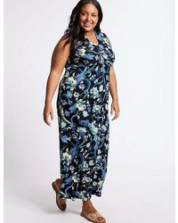 Marks and Spencer Curve Floral Print Slip Maxi Dress