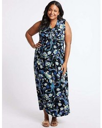 Marks and Spencer Curve Floral Print Slip Maxi Dress