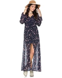Volcom Lets Elope Button Front Maxi Dress