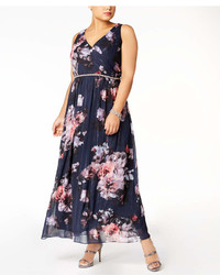 Sl Fashions Plus Size Embellished Maxi Dress