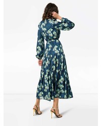Borgo De Nor Floral And Leopard Print Silk Wrap Dress