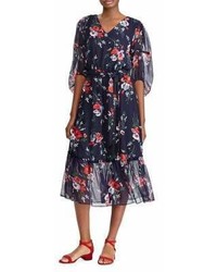 Lauren Ralph Lauren Floral Print Midi Dress