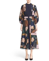 Roksanda Gallen Print Silk Midi Dress