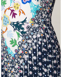 Peter Pilotto Navy Floral Print Midi Dress