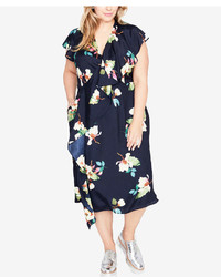 Rachel Roy Rachel Trendy Plus Size Ruffled Midi Dress