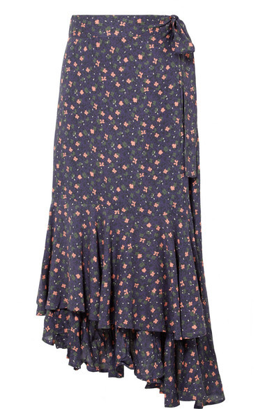 Apiece Apart Rosita Floral Print Voile Wrap Skirt, $375 | NET-A-PORTER ...