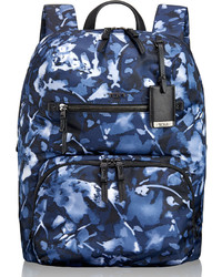Navy Floral Nylon Backpack