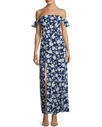 Lucca Couture Off The Shoulder Floral Maxi Dress Bluemulti