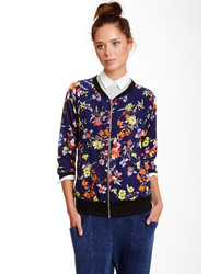 Navy Floral Outerwear
