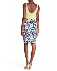 Atelier Luxe Floral Print Pencil Skirt