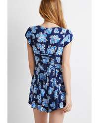 Forever 21 Buttoned Floral Romper