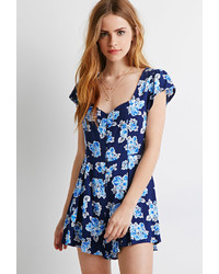 Forever 21 Buttoned Floral Romper
