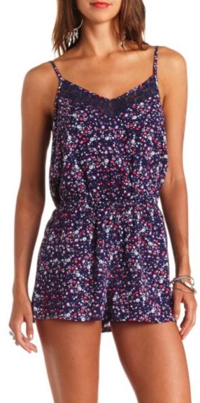 charlotte russe blue romper