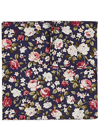 River Island Navy Floral Print Handkerchief