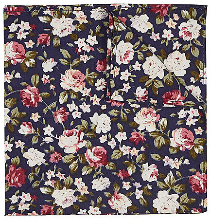 navy floral print