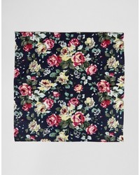 Asos Pocket Square With Navy Floral Print