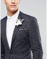Asos Pocket Square With Navy Floral Print