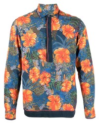 Navy Floral Polo Neck Sweater