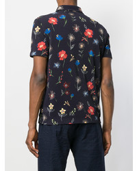 Zanone Floral Print Polo Shirt